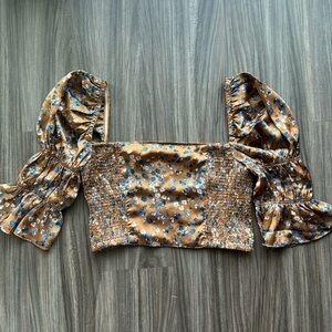 VESTIQUE | Floral Crop Top | Size Small | NEVER WORN